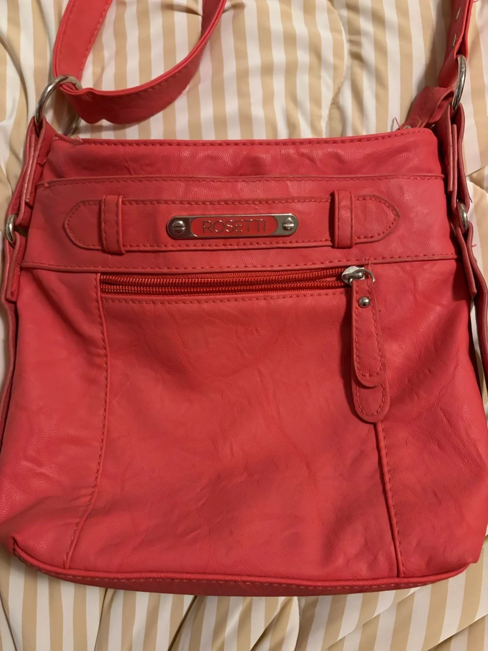 Rosetti Red Leather Crossbody Bag